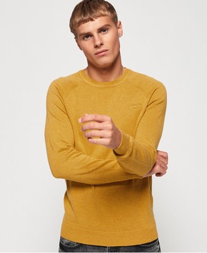 Superdry Orange Label Cotton Crew Neck Férfi Ugró Sárga | FIWON6159